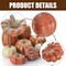 Halloween pumpkin décor, 8 pieces, metal-cracked design foam pumpkins for Halloween Thanksgiving Autumn Table Setting: Indoor and Outdoor Décor